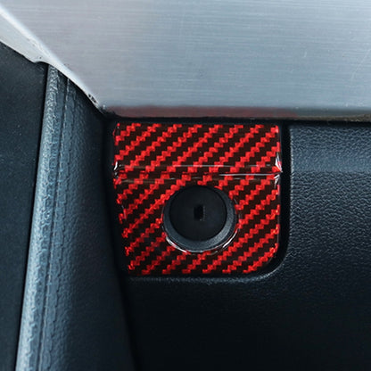 2 in 1 Car Carbon Fiber Vice Driving Seat Storage Box Button Decorative Sticker for Ford Mustang 2015-2020, Left-hand Drive - Car Interior Mouldings by buy2fix | Online Shopping UK | buy2fix