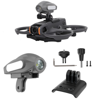 For DJI Avata 2 Sunnylife Action Camera Holder Mount Drone Light Bracket Lamp (Black) - Mount & Holder by Sunnylife | Online Shopping UK | buy2fix