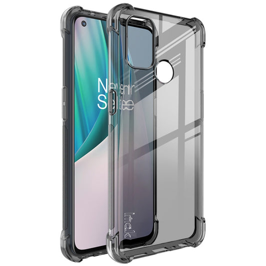 For OnePlus Nord N100 IMAK All-inclusive Shockproof Airbag TPU Case(Transparent Black) - OnePlus Cases by imak | Online Shopping UK | buy2fix