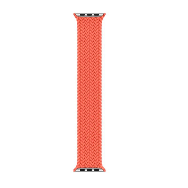 Nylon Single-turn Braided Watch Band For Apple Watch Ultra 49mm&Watch Ultra 2 49mm / Series 9&8&7 45mm / SE 3&SE 2&6&SE&5&4 44mm / 3&2&1 42mm, Length:M 155mm (Electric Orange) - Watch Bands by buy2fix | Online Shopping UK | buy2fix