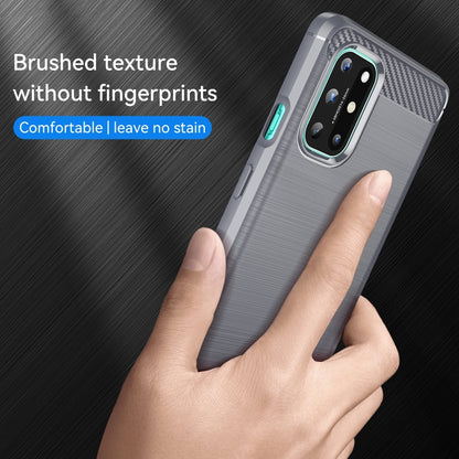 For OnePlus 8T Brushed Texture Carbon Fiber TPU Case (Grey) - OnePlus Cases by buy2fix | Online Shopping UK | buy2fix