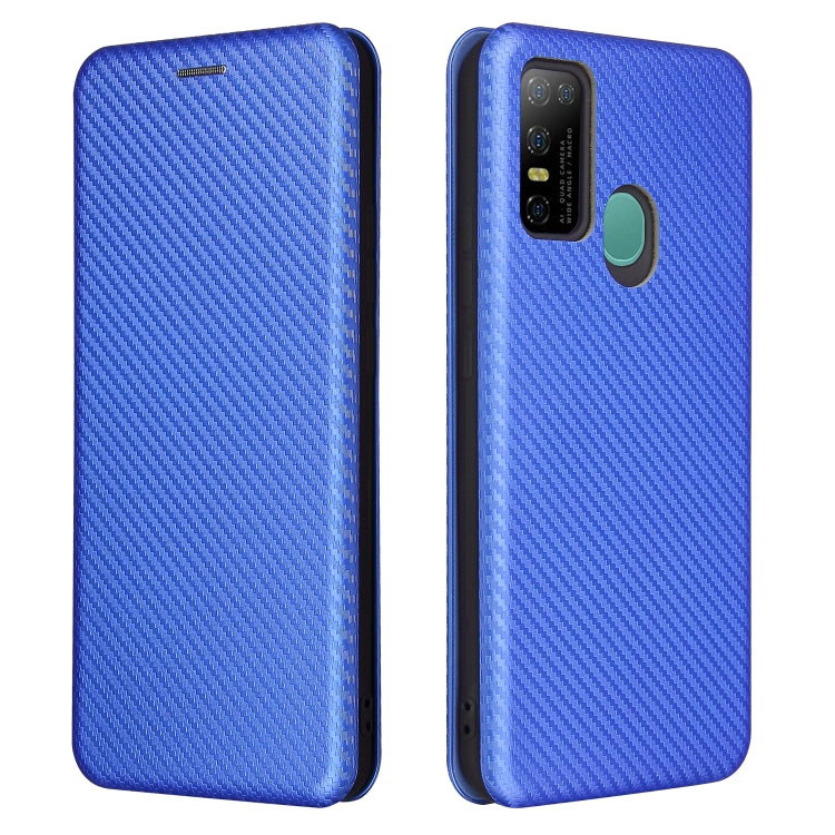 For DOOGEE N30 Carbon Fiber Texture Horizontal Flip TPU + PC + PU Leather Case with Card Slot(Blue) - More Brand by buy2fix | Online Shopping UK | buy2fix