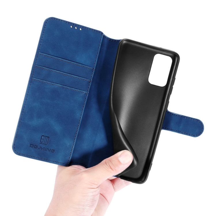 For Xiaomi Poco M3 DG.MING Retro Oil Side Horizontal Flip Leather Case with Holder & Card Slots & Wallet(Blue) - Xiaomi Cases by DG.MING | Online Shopping UK | buy2fix