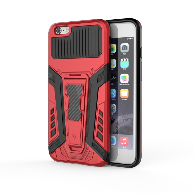 War Chariot Series Armor All-inclusive Shockproof PC + TPU Protective Case with Invisible Holder For iPhone 6 Plus(Red) - More iPhone Cases by buy2fix | Online Shopping UK | buy2fix