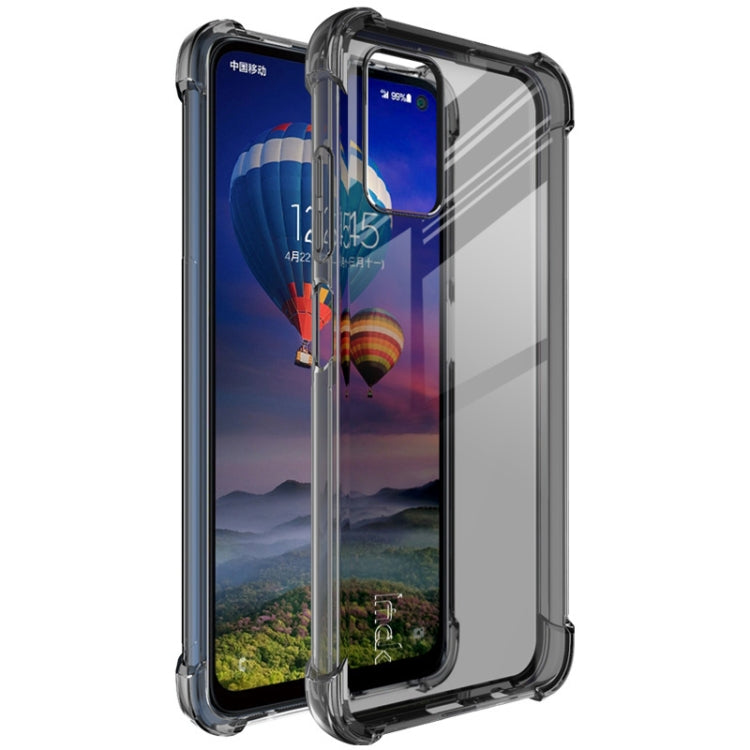 For Samsung Galaxy F52 5G IMAK All-inclusive Shockproof Airbag TPU Case with Screen Protector(Transparent Black) - Galaxy Phone Cases by imak | Online Shopping UK | buy2fix
