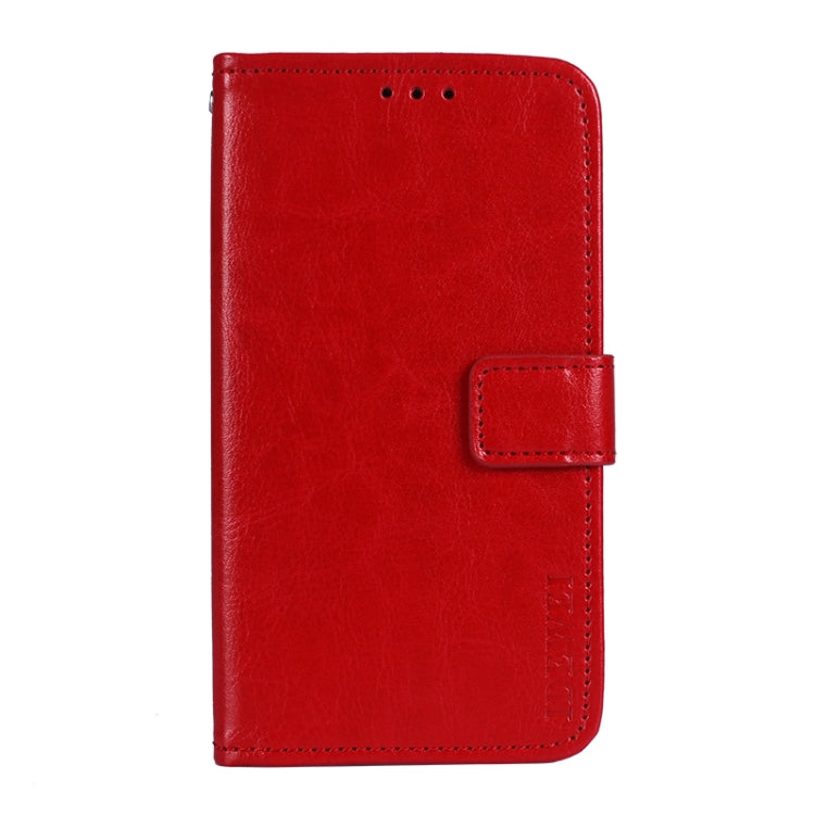 For Infinix Hot 10T idewei Crazy Horse Texture Horizontal Flip Leather Case with Holder & Card Slots & Wallet(Red) - Infinix Cases by idewei | Online Shopping UK | buy2fix