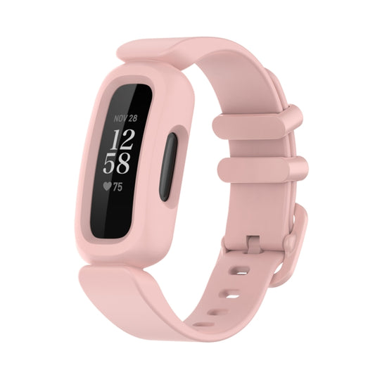 For Fitbit Ace 3 Silicone Integrated Watch Band(Light Pink) - Watch Bands by buy2fix | Online Shopping UK | buy2fix