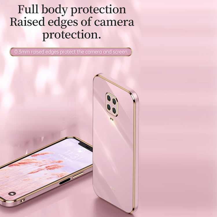 For Xiaomi Redmi Note 9S XINLI Straight Edge 6D Electroplate TPU Phone Case(Pink) - Xiaomi Cases by XINLI | Online Shopping UK | buy2fix