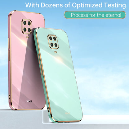 For Xiaomi Redmi Note 9S XINLI Straight Edge 6D Electroplate TPU Phone Case(Mint Green) - Xiaomi Cases by XINLI | Online Shopping UK | buy2fix