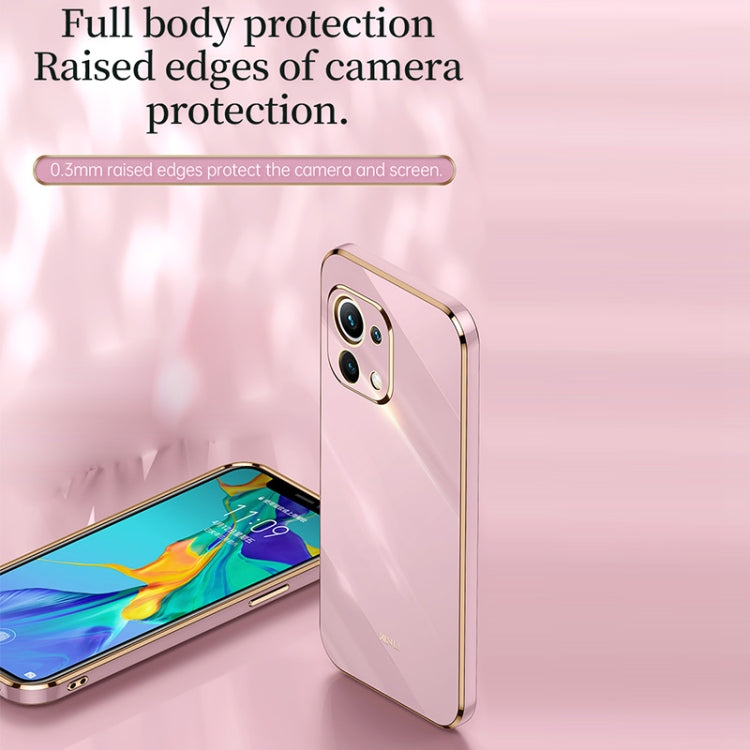 For Xiaomi Mi 11 Lite XINLI Straight 6D Plating Gold Edge TPU Shockproof Case(Celestial Blue) - Xiaomi Cases by XINLI | Online Shopping UK | buy2fix