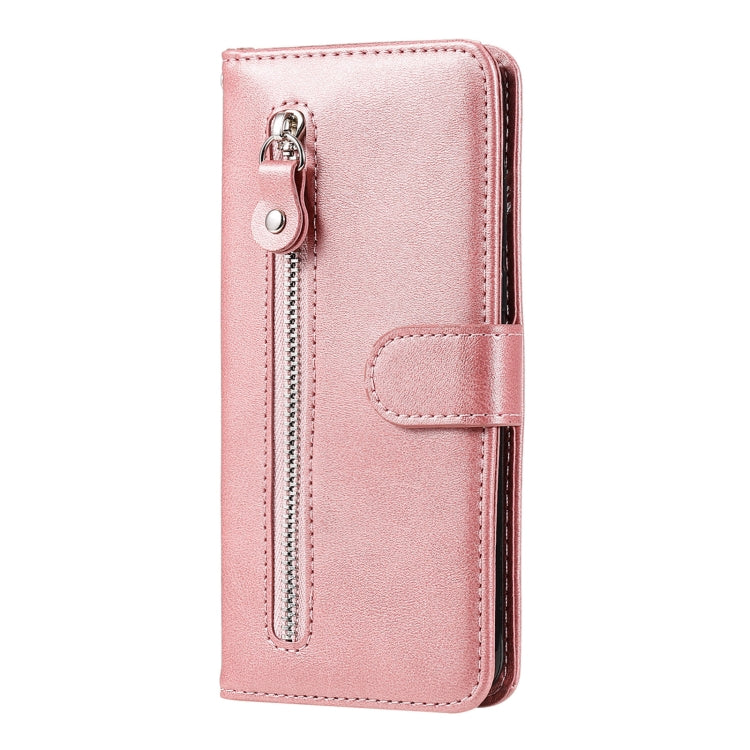 For OnePlus Nord CE 5G Fashion Calf Texture Zipper Horizontal Flip Leather Case with Stand & Card Slots & Wallet Function(Rose Gold) - OnePlus Cases by buy2fix | Online Shopping UK | buy2fix