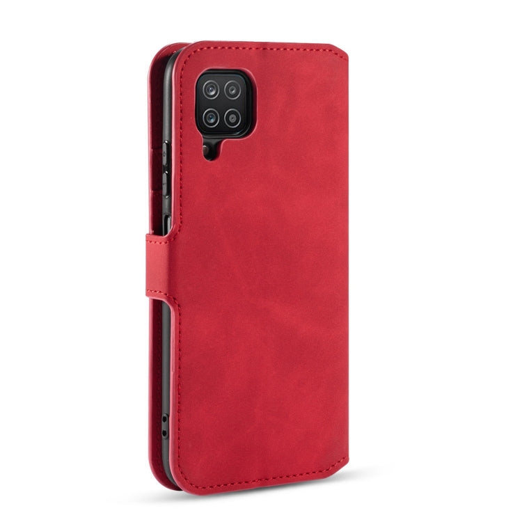 For Samsung Galaxy A22 4G DG.MING Retro Oil Side Horizontal Flip Leather Case with Holder & Card Slots & Wallet(Red) - Galaxy Phone Cases by DG.MING | Online Shopping UK | buy2fix