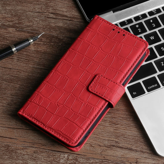 For Huawei P30 Skin Feel Crocodile Texture Magnetic Clasp Horizontal Flip PU Leather Case with Holder & Card Slots & Wallet(Red) - Huawei Cases by buy2fix | Online Shopping UK | buy2fix