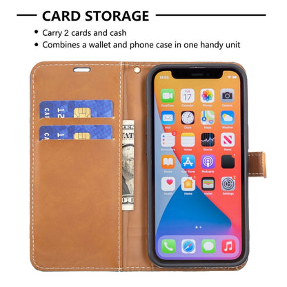 For iPhone 13 Pro Color Matching Denim Texture Horizontal Flip Leather Case with Holder & Card Slots & Wallet & Lanyard (Dark Blue) - iPhone 13 Pro Cases by buy2fix | Online Shopping UK | buy2fix