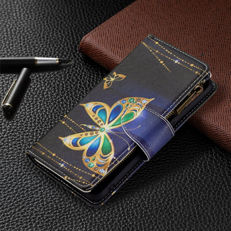 For OPPO Reno5 5G Colored Drawing Pattern Zipper Horizontal Flip Leather Case with Holder & Card Slots & Wallet(Big Butterfly) - OPPO Cases by buy2fix | Online Shopping UK | buy2fix