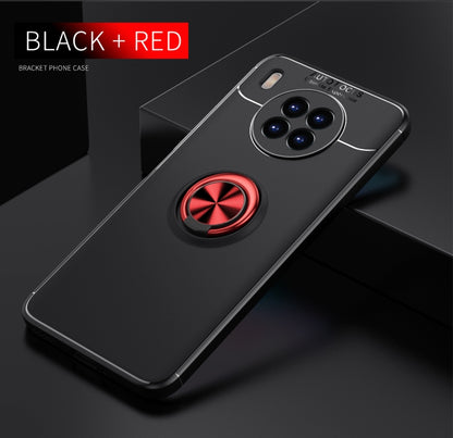 For Huawei nova 8i Metal Ring Holder 360 Degree Rotating TPU Case(Black+Red) - Huawei Cases by buy2fix | Online Shopping UK | buy2fix