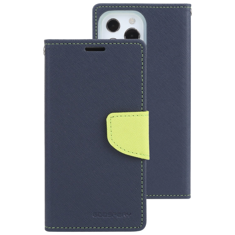 For iPhone 13 Pro GOOSPERY FANCY DIARY Cross Pattern Horizontal Flip Leather Case with Holder & Card Slots & Wallet (Navy Blue) - iPhone 13 Pro Cases by GOOSPERY | Online Shopping UK | buy2fix