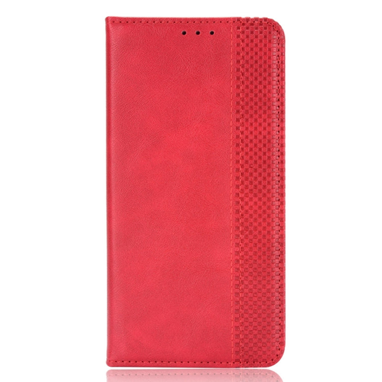 For Motorola Edge 20 Pro / Edge S Pro Magnetic Buckle Retro Crazy Horse Texture Horizontal Flip Leather Case with Holder & Card Slots & Photo Frame(Red) - Motorola Cases by buy2fix | Online Shopping UK | buy2fix