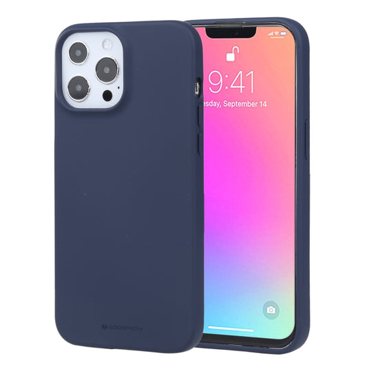 For iPhone 13 Pro GOOSPERY SOFT FEELING Liquid TPU Shockproof Soft Case (Navy Blue) - iPhone 13 Pro Cases by GOOSPERY | Online Shopping UK | buy2fix