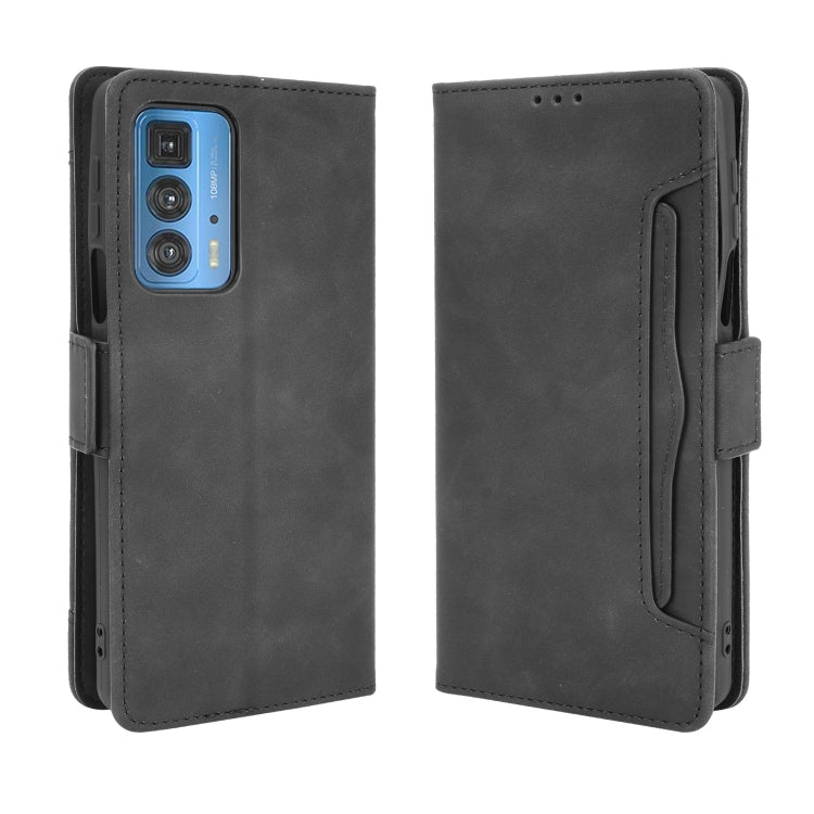 For Motorola Moto Edge 20 Pro/Edge S Pro Skin Feel Calf Pattern Horizontal Flip Leather Case with Holder & Card Slots & Photo Frame(Black) - Motorola Cases by buy2fix | Online Shopping UK | buy2fix