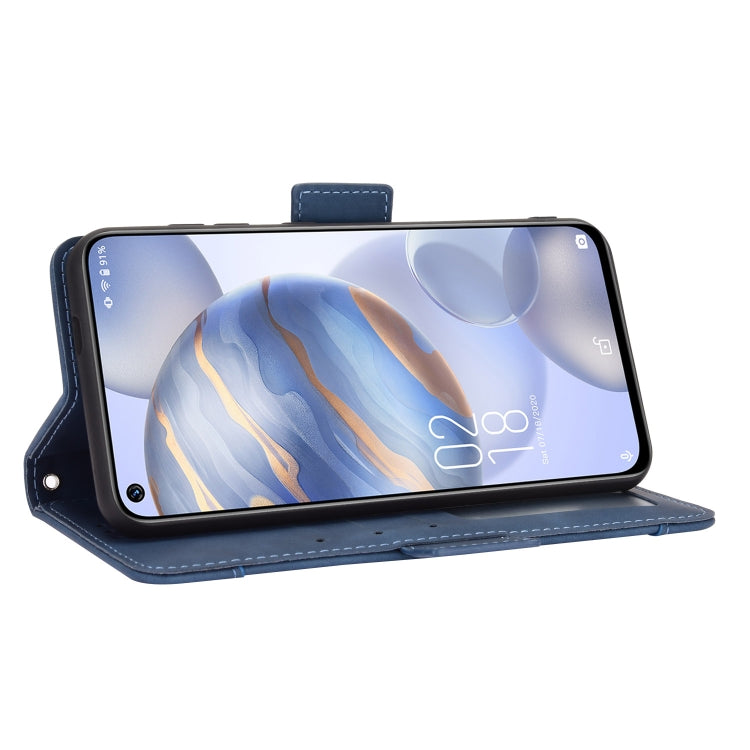 For Oukitel C21/C21 Pro Skin Feel Calf Pattern Horizontal Flip Leather Case with Holder & Card Slots & Photo Frame(Blue) - More Brand by buy2fix | Online Shopping UK | buy2fix