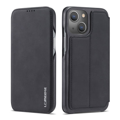 For iPhone 13 mini LC.IMEEKE Hon Ancient Series Horizontal Flip Leather Case with Holder & Card Slot (Black) - iPhone 13 mini Cases by LC.IMEEKE | Online Shopping UK | buy2fix