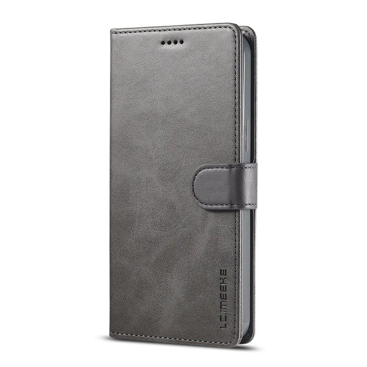 For iPhone 13 LC.IMEEKE Calf Texture Horizontal Flip Leather Case with Holder & Card Slots & Wallet(Grey) - iPhone 13 Cases by LC.IMEEKE | Online Shopping UK | buy2fix