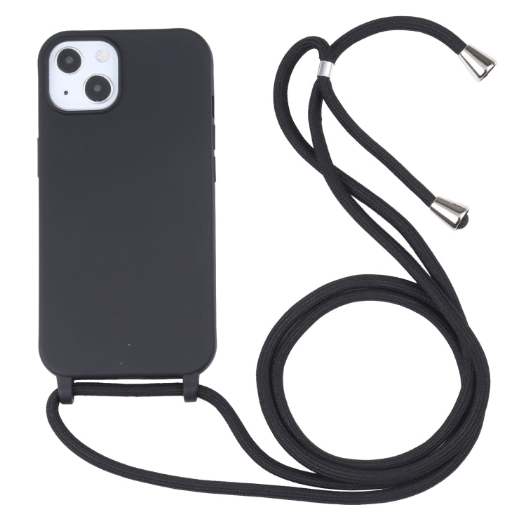 For iPhone 13 Pro Max Candy Colors TPU Protective Case with Lanyard (Black) - iPhone 13 Pro Max Cases by buy2fix | Online Shopping UK | buy2fix