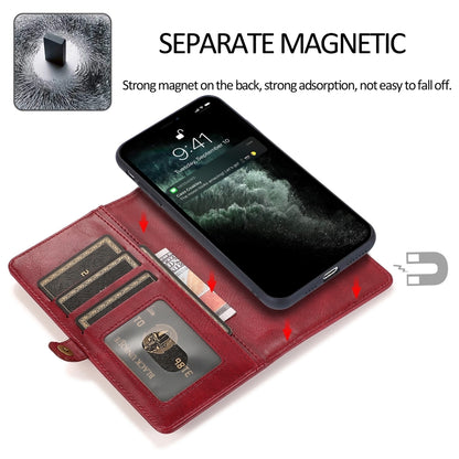 For iPhone 13 Pro Strong Magnetic Detachable Horizontal Flip Leather Case with Card Slots & Wallet (Red) - iPhone 13 Pro Cases by buy2fix | Online Shopping UK | buy2fix