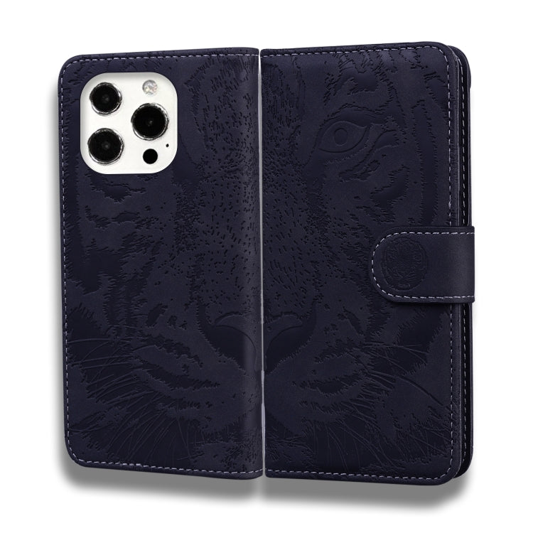 For iPhone 13 Pro Tiger Embossing Pattern Horizontal Flip Leather Case with Holder & Card Slots & Wallet (Black) - iPhone 13 Pro Cases by buy2fix | Online Shopping UK | buy2fix