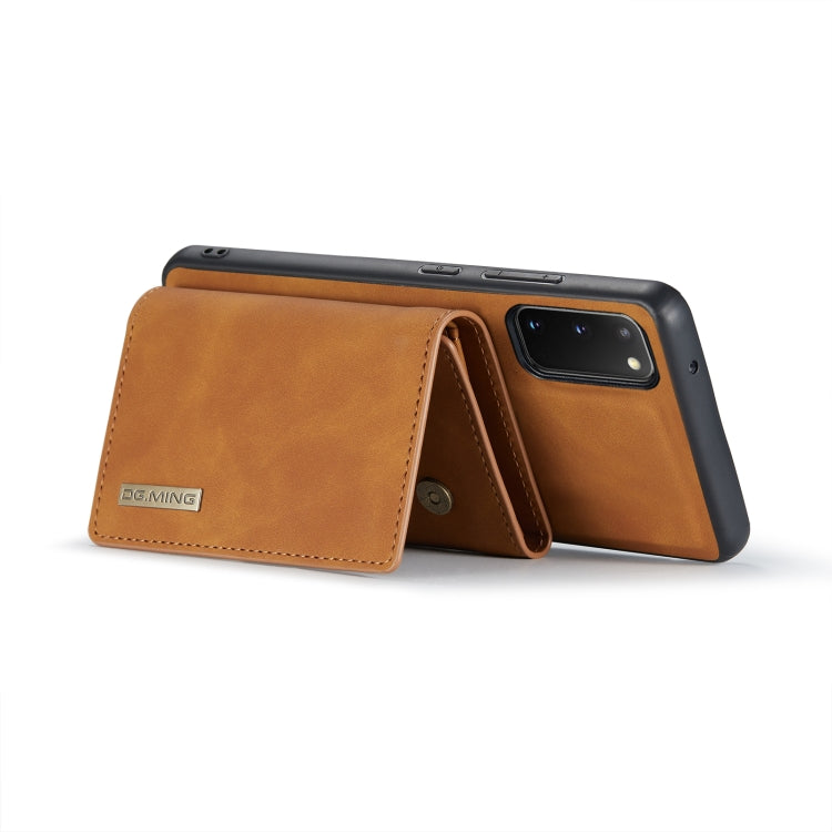 For Samsung Galaxy S20 DG.MING M1 Series 3-Fold Multi Card Wallet  Back Cover Shockproof Case with Holder Function(Brown) - Galaxy Phone Cases by DG.MING | Online Shopping UK | buy2fix