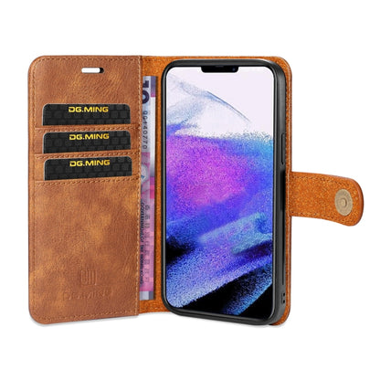 For iPhone 13 Pro Max DG.MING Crazy Horse Texture Flip Detachable Magnetic Leather Case with Holder & Card Slots & Wallet (Brown) - iPhone 13 Pro Max Cases by DG.MING | Online Shopping UK | buy2fix