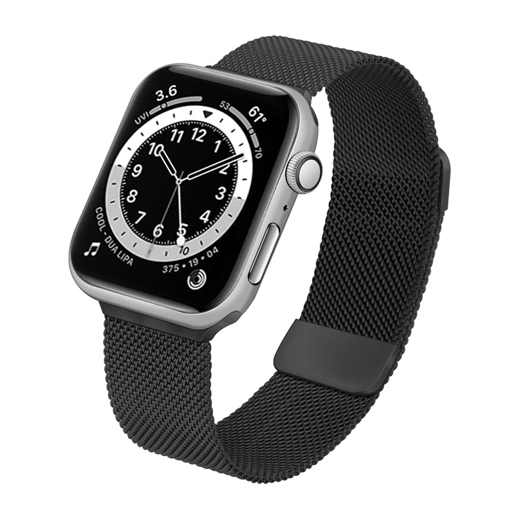 Adjustable Dual Section Milan Watch Band For Apple Watch Series 9&8&7 41mm / SE 3&SE 2&6&SE&5&4 40mm / 3&2&1 38mm(Black) - Watch Bands by buy2fix | Online Shopping UK | buy2fix