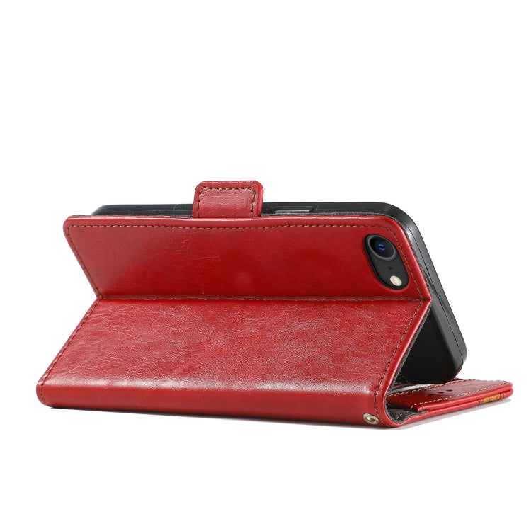 For iPhone SE 2022 / SE 2020 / 8 / 7 CaseNeo Business Splicing Dual Magnetic Buckle Horizontal Flip PU Leather Case with Holder & Card Slots & Wallet(Red) - iPhone SE 2022 / 2020 / 8 / 7 Cases by buy2fix | Online Shopping UK | buy2fix