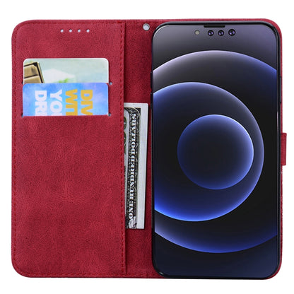 For iPhone 13 Pro Retro Skin Feel Butterflies Embossing Horizontal Flip Leather Case with Holder & Card Slots & Wallet (Red) - iPhone 13 Pro Cases by buy2fix | Online Shopping UK | buy2fix