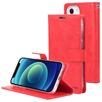 For iPhone 13 mini GOOSPERY BLUE MOON Crazy Horse Texture Horizontal Flip Leather Case with Holder & Card Slot & Wallet (Red) - iPhone 13 mini Cases by GOOSPERY | Online Shopping UK | buy2fix