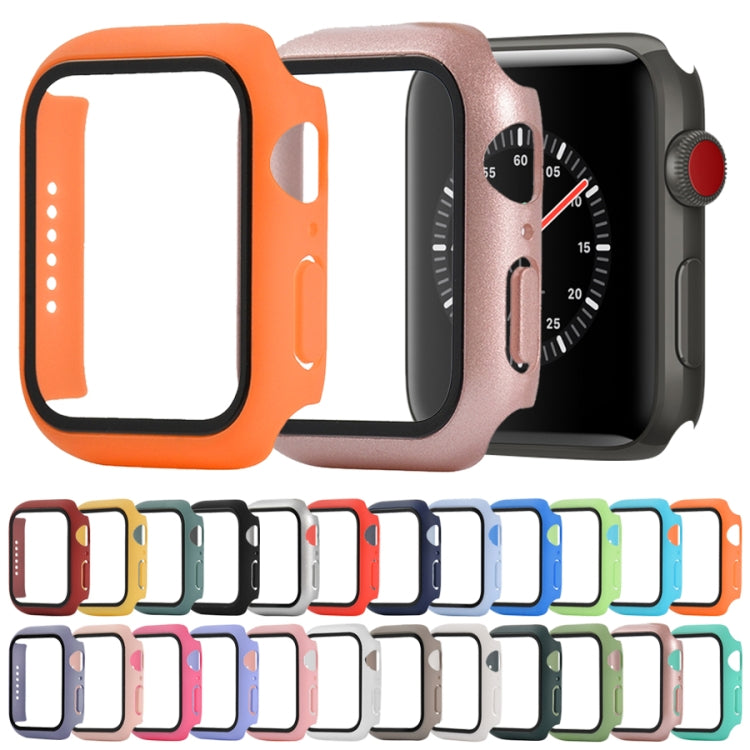 Shockproof PC+Tempered Glass Protective Case with Packed Carton For Apple Watch Series 3 & 2 & 1 38mm(White) - Watch Cases by buy2fix | Online Shopping UK | buy2fix