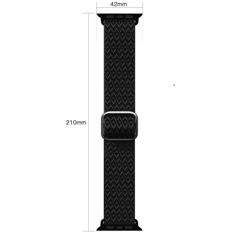 Adjustable Rhombic Texture Elastic Watch Band For Apple Watch Ultra 49mm&Watch Ultra 2 49mm / Series 9&8&7 45mm / SE 3&SE 2&6&SE&5&4 44mm / 3&2&1 42mm(Blue) - Watch Bands by buy2fix | Online Shopping UK | buy2fix