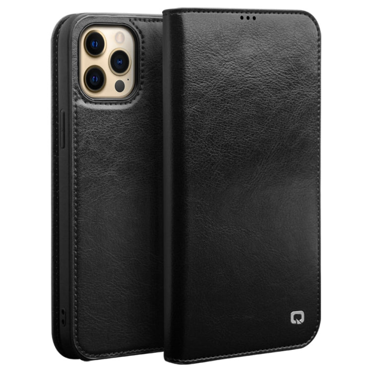 For iPhone 13 Pro Max QIALINO Horizontal Flip Leather Case with Holder & Card Slots & Wallet (Black) - iPhone 13 Pro Max Cases by QIALINO | Online Shopping UK | buy2fix