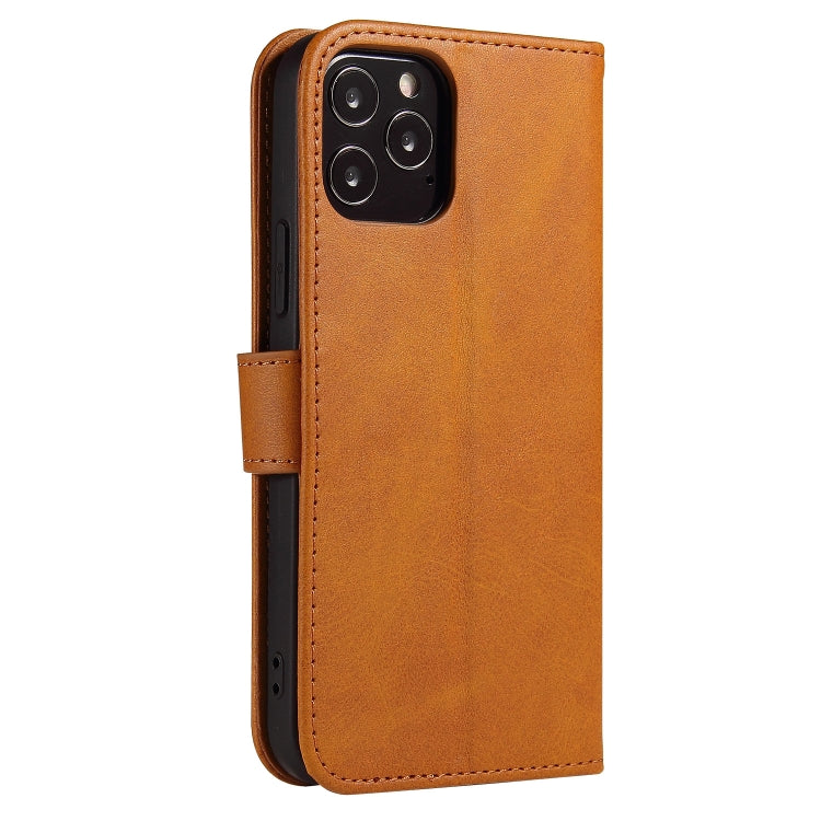 For iPhone 13 Pro Max Calf Texture Buckle Horizontal Flip Leather Case with Holder & Card Slots & Wallet (Khaki) - iPhone 13 Pro Max Cases by buy2fix | Online Shopping UK | buy2fix