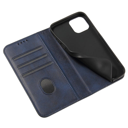 For iPhone 13 Pro Max Calf Texture Magnetic Horizontal Flip Leather Case with Holder & Card Slots & Wallet (Blue) - iPhone 13 Pro Max Cases by buy2fix | Online Shopping UK | buy2fix