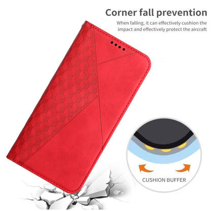 For iPhone 11 Diamond Pattern Splicing Skin Feel Magnetic Horizontal Flip Leather Case with Card Slots & Holder & Wallet (Red) - iPhone 11 Cases by buy2fix | Online Shopping UK | buy2fix