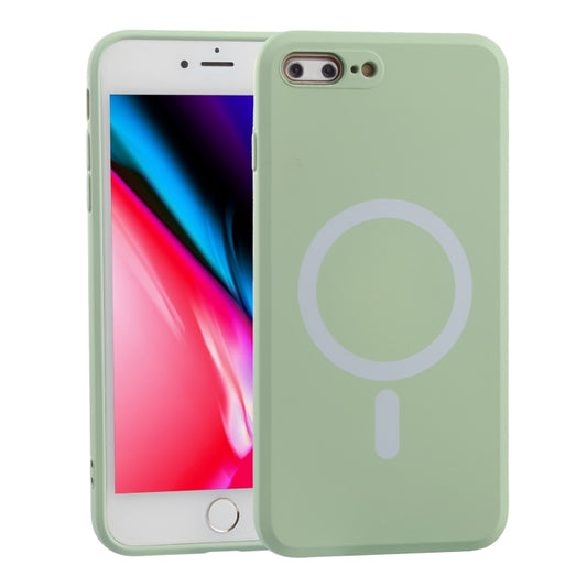 Silicone Full Coverage Shockproof Magsafe Case For iPhone 7 Plus / 8 Plus(Green) - More iPhone Cases by buy2fix | Online Shopping UK | buy2fix