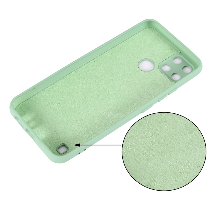 For OPPO Realme C21Y Foreign Version Solid Color Liquid Silicone Dropproof Full Coverage Protective Case(Green) - Realme Cases by buy2fix | Online Shopping UK | buy2fix