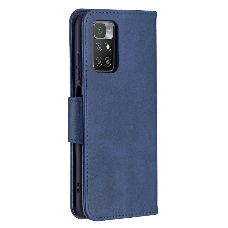 For Xiaomi Redmi 10 Retro Lambskin Texture Pure Color Horizontal Flip PU Leather Case with Holder & Card Slots & Wallet & Lanyard(Blue) - Xiaomi Cases by buy2fix | Online Shopping UK | buy2fix