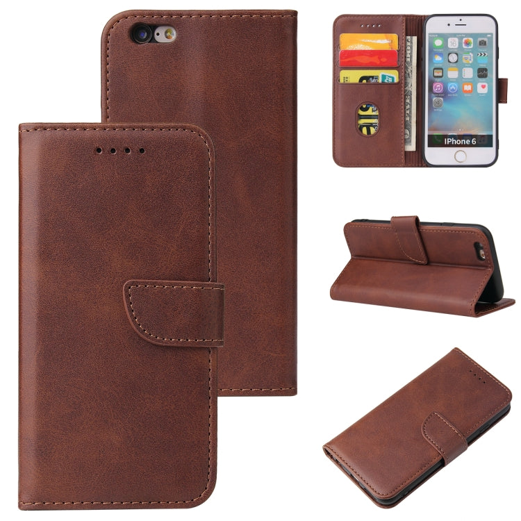 Calf Texture Buckle Horizontal Flip Leather Case with Holder & Card Slots & Wallet For iPhone 6 Plus & 6s Plus(Brown) - More iPhone Cases by buy2fix | Online Shopping UK | buy2fix