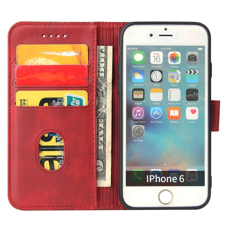 Calf Texture Buckle Horizontal Flip Leather Case with Holder & Card Slots & Wallet For iPhone 6 & 6s(Red) - More iPhone Cases by buy2fix | Online Shopping UK | buy2fix