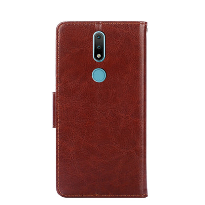 For Nokia 2.4 Crystal Texture Horizontal Flip Leather Case with Holder & Card Slots & Wallet(Brown) - Nokia Cases by buy2fix | Online Shopping UK | buy2fix