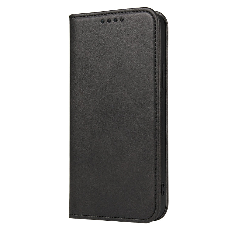 For iPhone 12 mini Calf Texture Magnetic Horizontal Flip Leather Case with Holder & Card Slots & Wallet (Black) - iPhone 12 mini Cases by buy2fix | Online Shopping UK | buy2fix