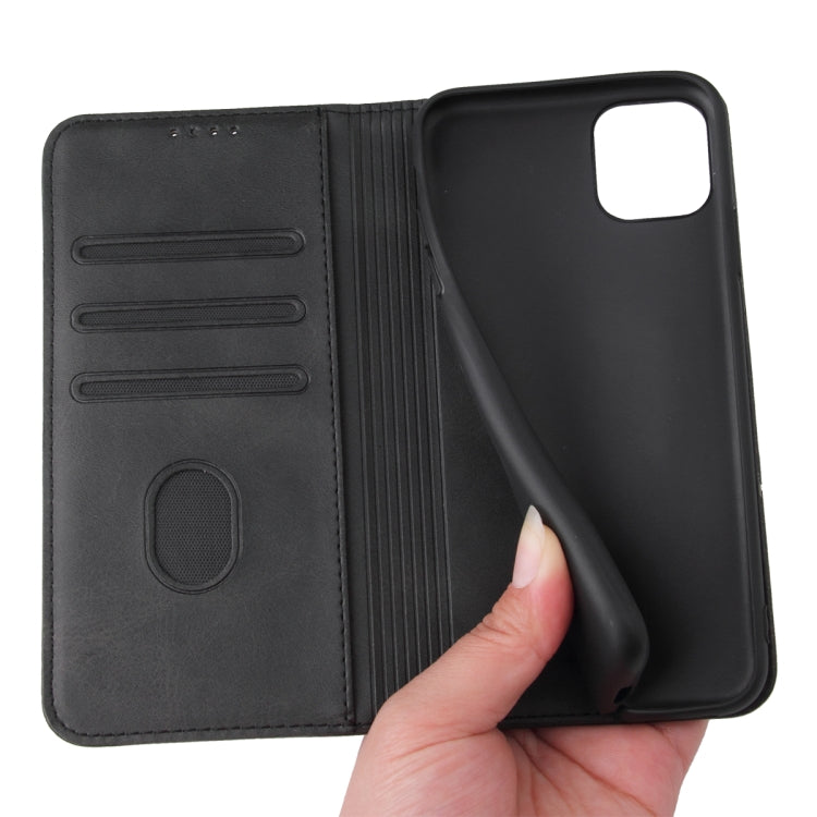 For iPhone 11 Pro Max Calf Texture Magnetic Horizontal Flip Leather Case with Holder & Card Slots & Wallet (Black) - iPhone 11 Pro Max Cases by buy2fix | Online Shopping UK | buy2fix